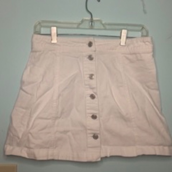 MESHME White Button Up Skirt - Picture 2 of 2